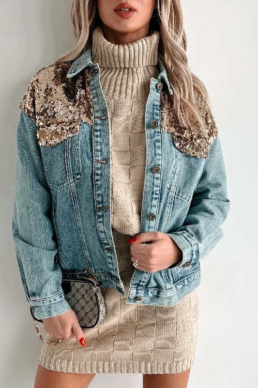Keeping Things Fun Sequin Denim Jacket (Gold Combo) Jersey Jacket Tulle Jacket Batik Jacket Keeping Things Fun Sequin Denim Jacket (Gold Combo) Jersey Jacket Tulle Jacket Batik Jacket