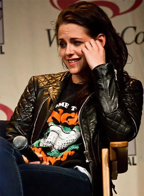 Kristen Stewart Moto Quilted Leather Jacket Herringbone Jacket Checkered Jacket Solid Jacket Kristen Stewart Moto Quilted Leather Jacket Herringbone Jacket Checkered Jacket Solid Jacket