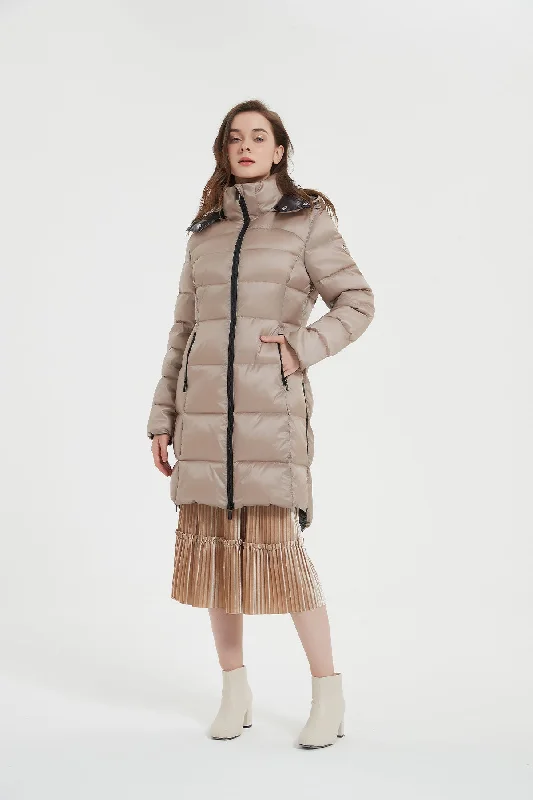Shiny Lightweight Winter Jacket with hood Cardigan Sweater Pullover