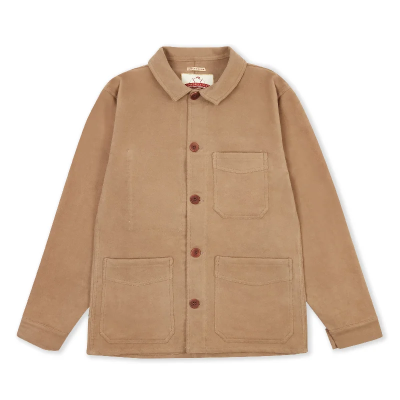 Luxury Heavyweight Moleskin Workwear Jacket - Beige Herringbone Jacket Checkered Jacket Solid Jacket Luxury Heavyweight Moleskin Workwear Jacket - Beige Herringbone Jacket Checkered Jacket Solid Jacket