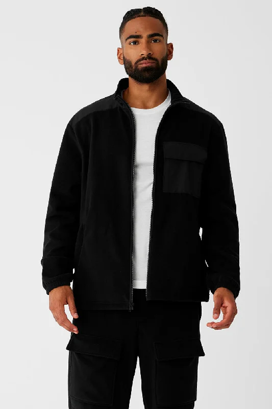 Polar Fleece Ridge Full Zip Jacket - Black Jacket Blazer Coat