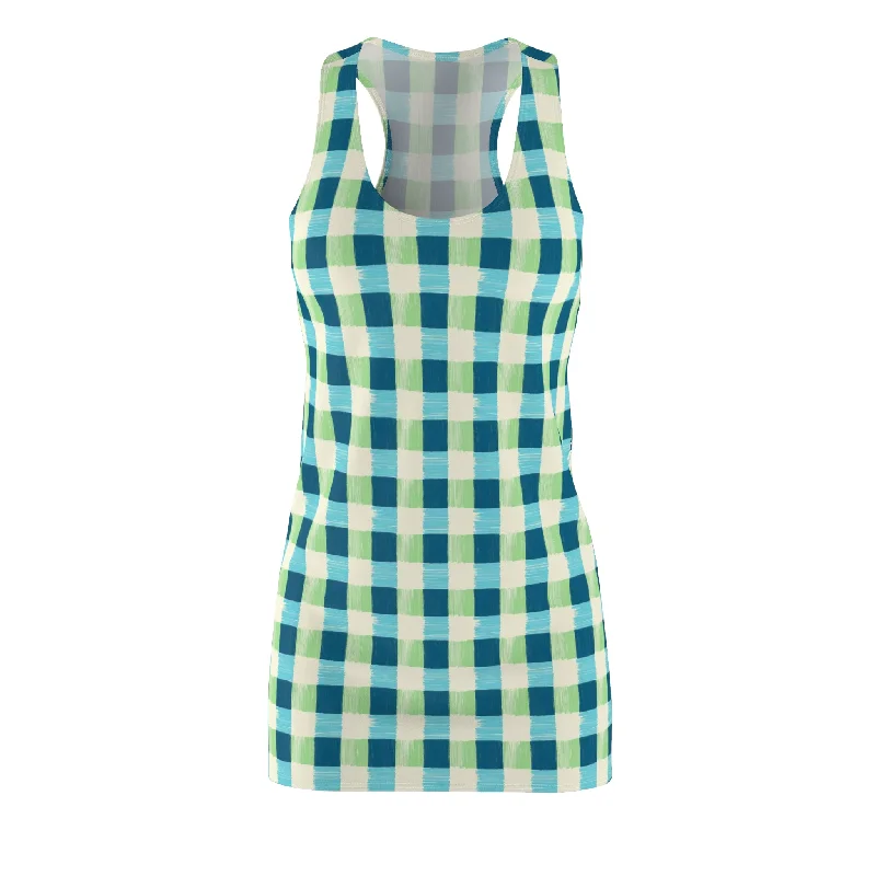Moda Urbano Plaid Cover Up Court Dress
