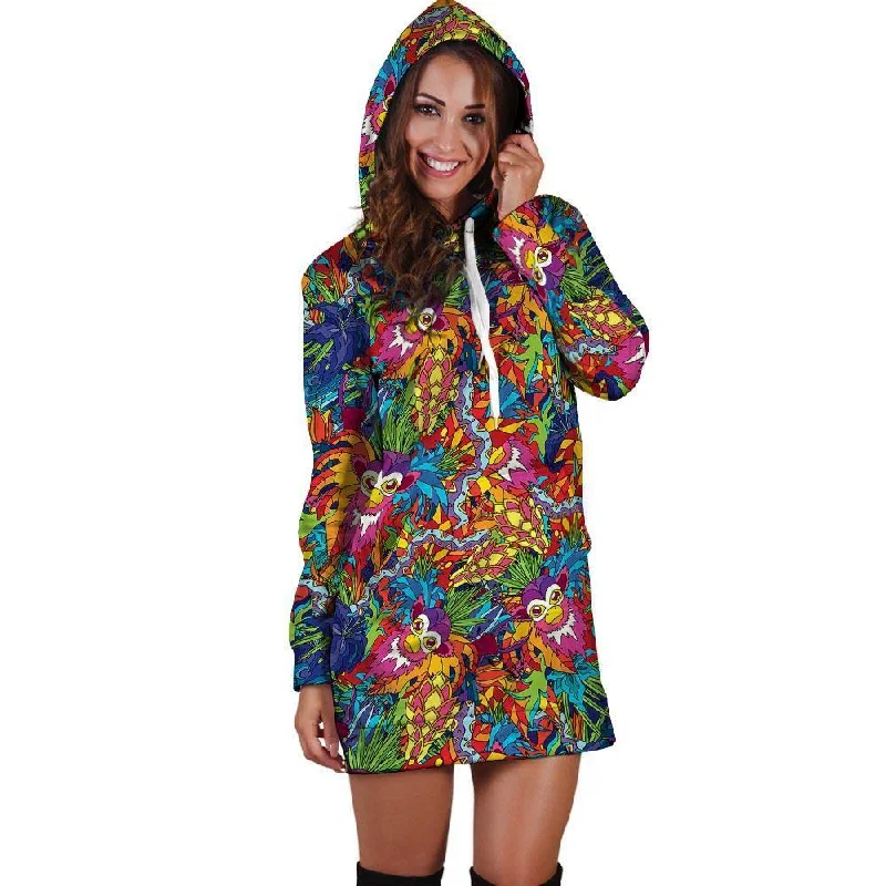 Monkey Trippy Psychedelic Hoodie Dress