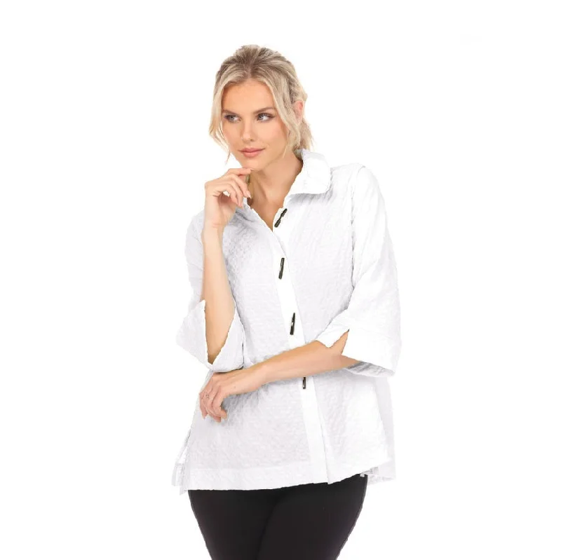 Moonlight by Y&S Blouse/Jacket in White - 3075SOL Wool Jacket Cashmere Jacket Tweed Jacket Moonlight by Y&S Blouse/Jacket in White - 3075SOL Wool Jacket Cashmere Jacket Tweed Jacket
