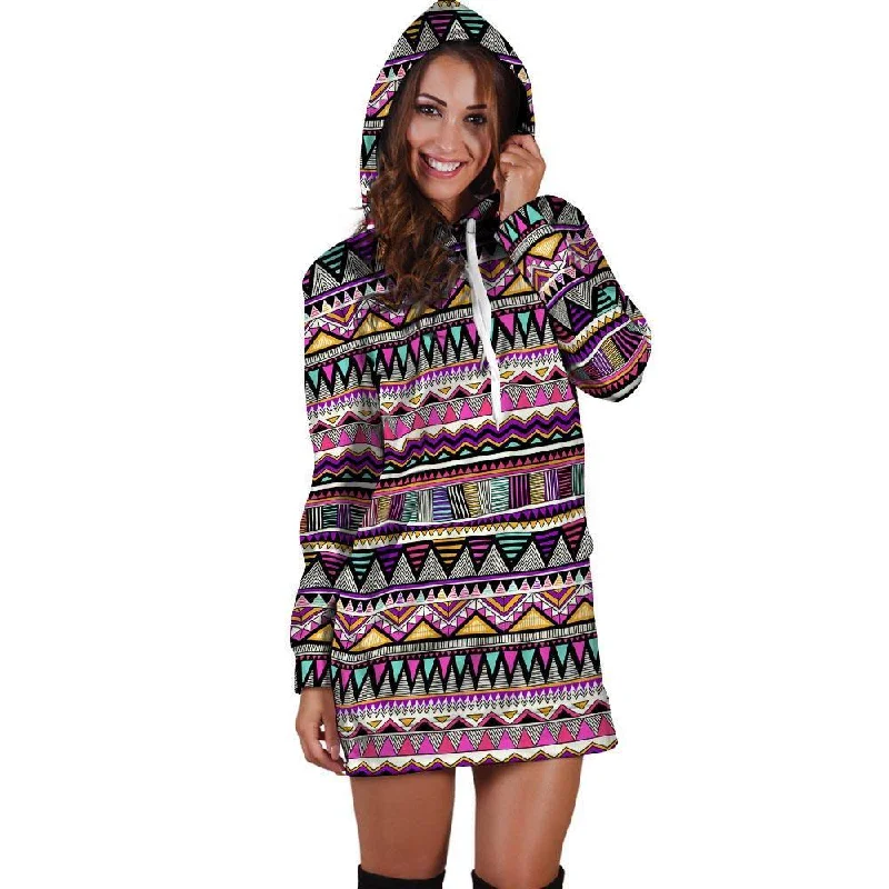 Native Aztec Hoodie Dress