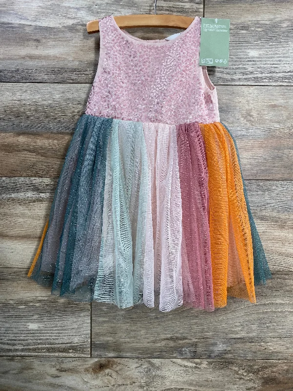 NEW H&M Pink Sequined Tulle Dress sz 2T