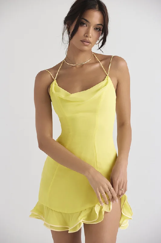Scarlett Ruffle Mini Dress Trendy Camisole Mini Dress