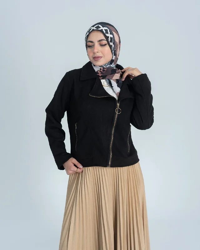 Suede Zipper Jacket - Allura Embroidered Jacket Appliqued Jacket Beaded Jacket
