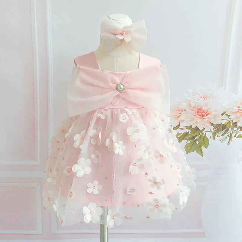 Baby Girl Birthday Dresses Easter Dress Infant Summer Cute Bow Fluffy Cozy Prom Dress