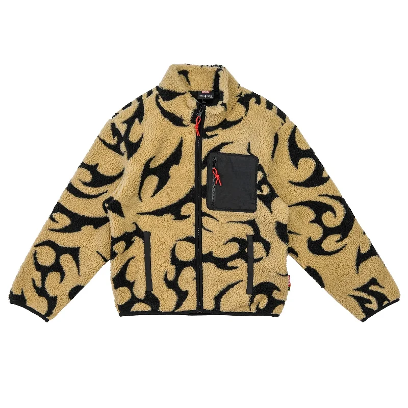 TF x Marvel Venom Sherpa Jacket Belted Jacket Elasticated Jacket Padded Jacket