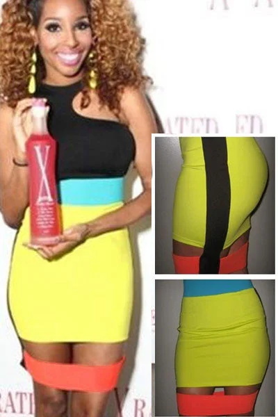 Trendy Neon Colors Stitched Celebrity Inspired Mini Dress Trendy Wraparound Mini Dress Trendy Neon Colors Stitched Celebrity Inspired Mini Dress Trendy Wraparound Mini Dress