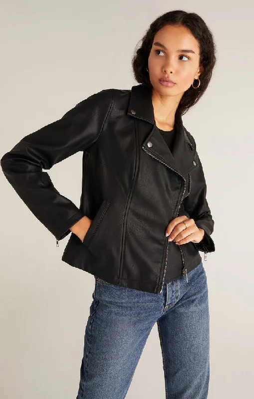 Trina Moto Jacket Wool Fabric Cashmere Fabric Tweed Fabric