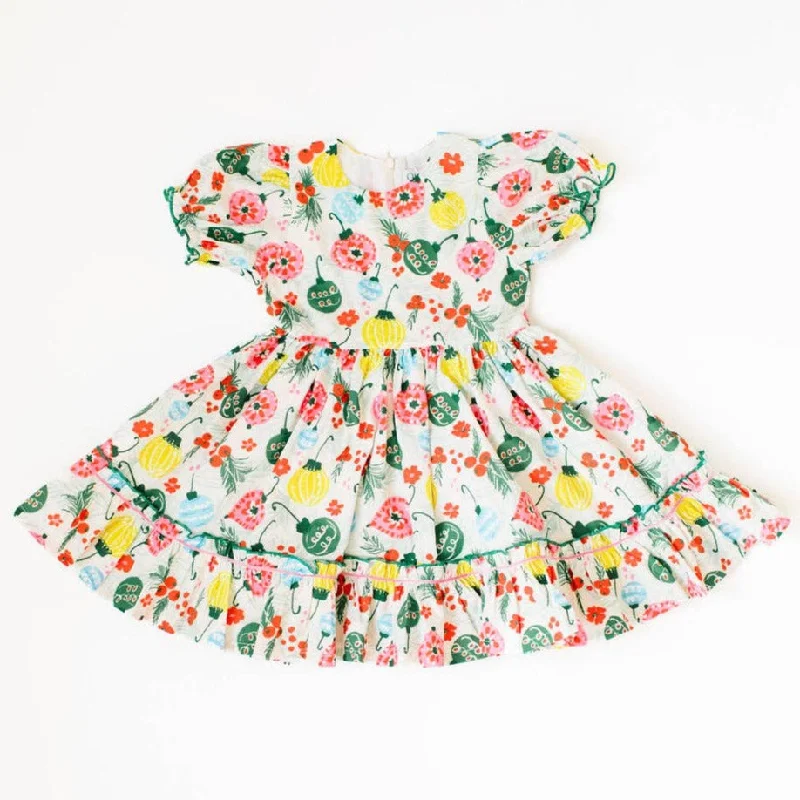 Vintage Ornament Aura Poplin Dress
