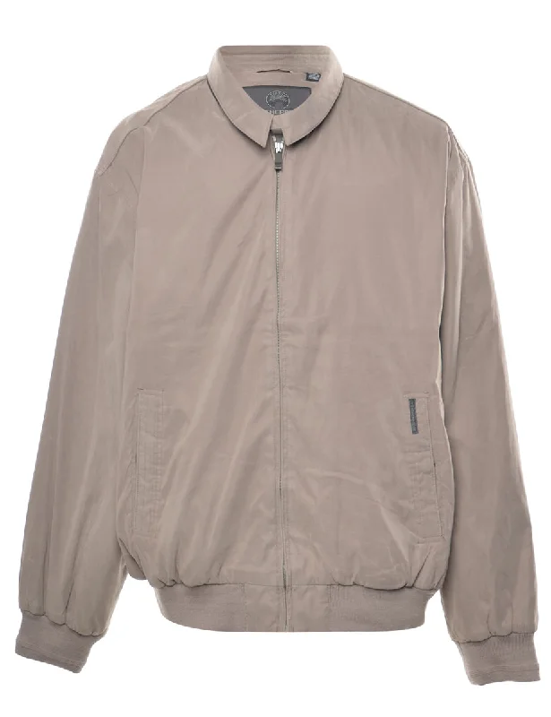 Weather Proof Zip-Front Light Brown Jacket - XL Nylon Jacket Polyester Jacket Spandex Jacket Weather Proof Zip-Front Light Brown Jacket - XL Nylon Jacket Polyester Jacket Spandex Jacket