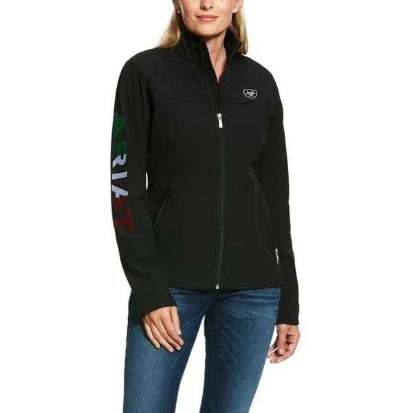 Ariat Women's Global Mexico Classic Softshell Jacket Snapped Jacket Toggled Jacket Drawstring Jacket Ariat Women's Global Mexico Classic Softshell Jacket Snapped Jacket Toggled Jacket Drawstring Jacket