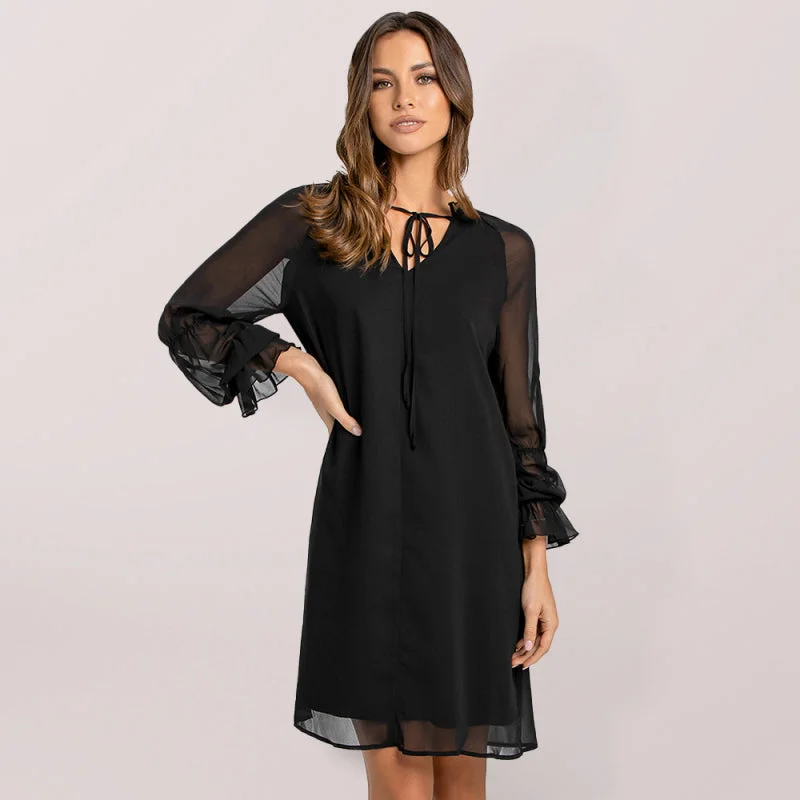 Blue Zone Planet | Loose flare sleeve solid color mini dress Casual High-Waist Mini Dress Blue Zone Planet | Loose flare sleeve solid color mini dress Casual High-Waist Mini Dress