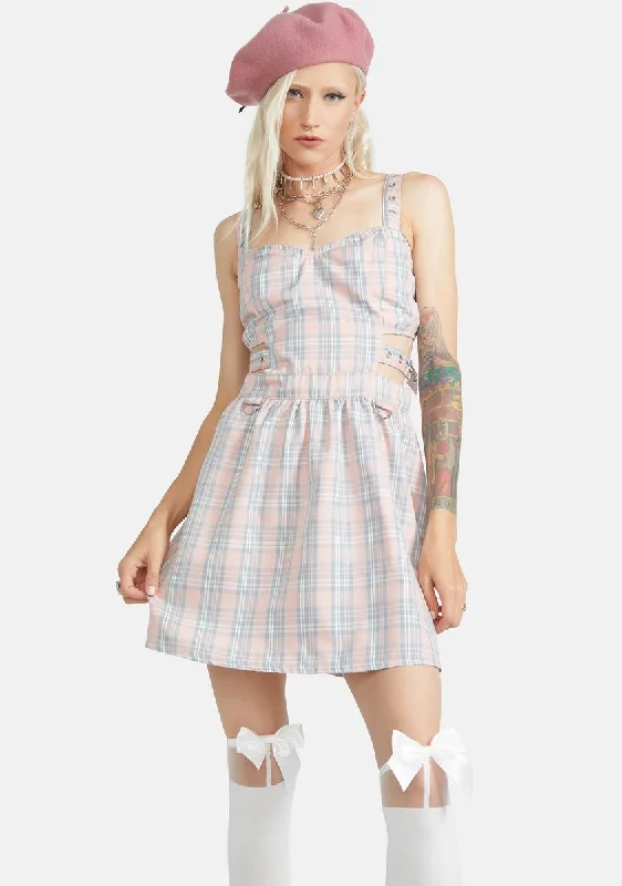 Baby Not So Innocent Plaid Mini Dress Elegant Tulle Mini Dress