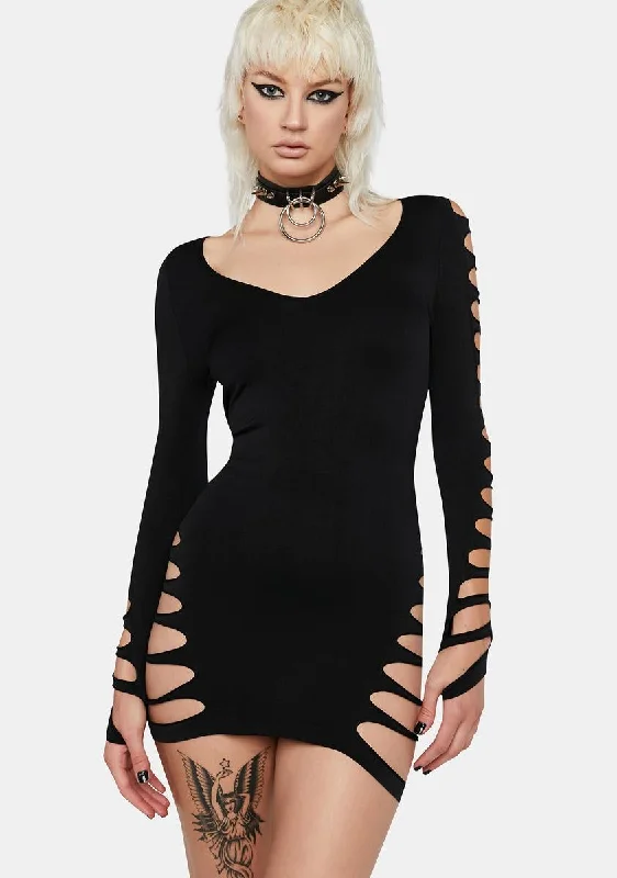 Don't Look Back Mini Dress Comfortable Bodycon Mini Dress