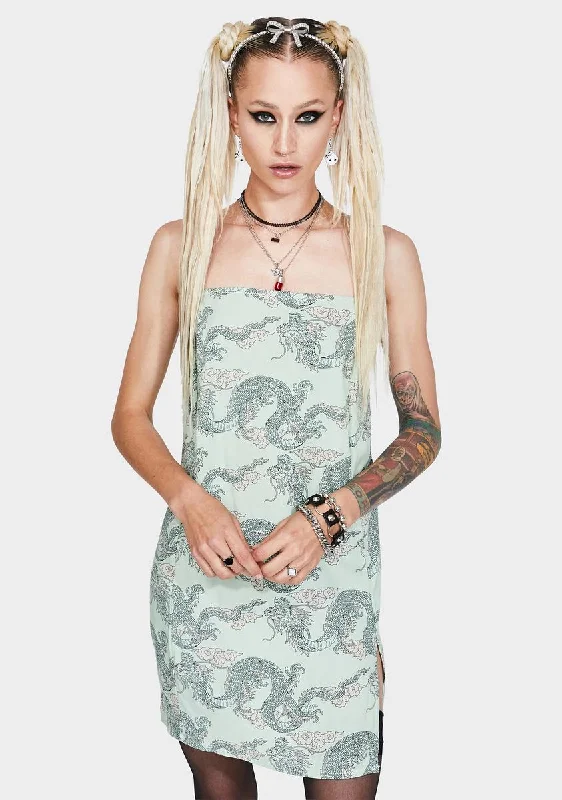 Dragon Datista Mini Dress Trendy Mini Dress with Belt