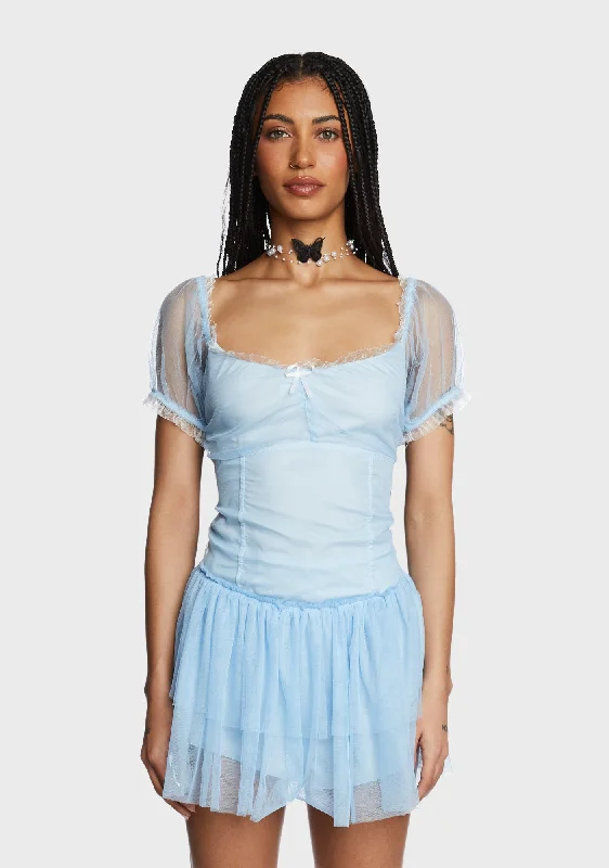 Leaps N' Bounds Mini Dress - Blue Stylish Spaghetti Strap Mini Dress