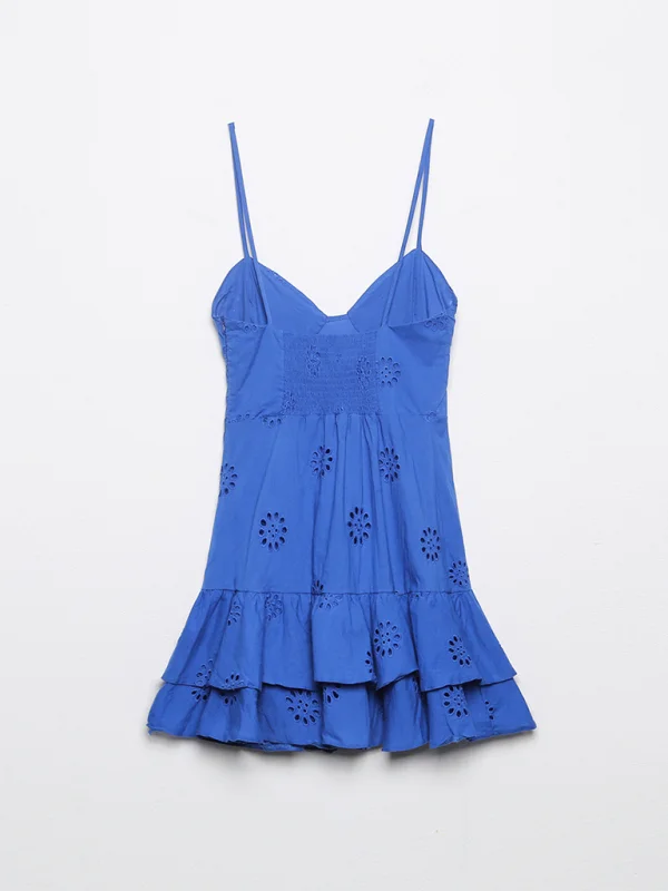 Blue Zone Planet | Luna's Layered Embellished Hollow Bra Mini Dress Fashionable A-Line Mini Dress