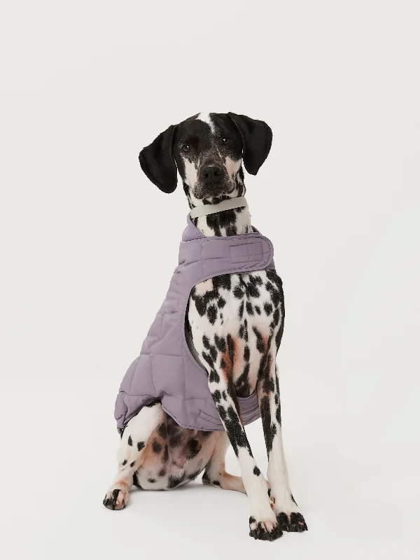 The Skyline Dog Jacket in Slate Violet Quilted Jacket Puffer Jacket Insulated Jacket