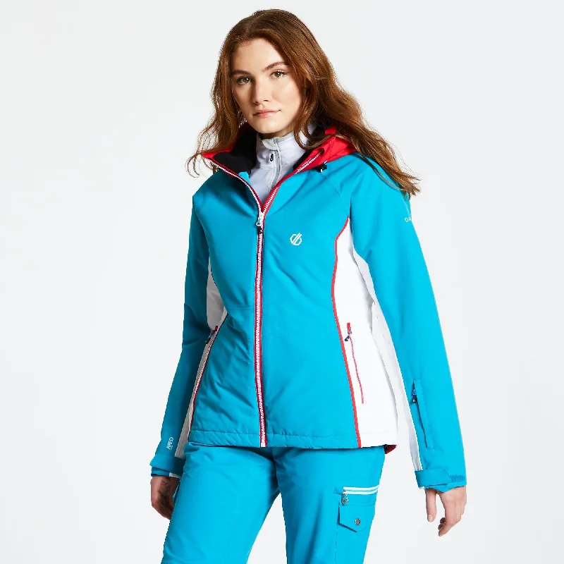 Dare 2b Womens Ski Jacket - Thrive One-Shoulder Jacket Off-the-Shoulder Jacket Asymmetrical Jacket