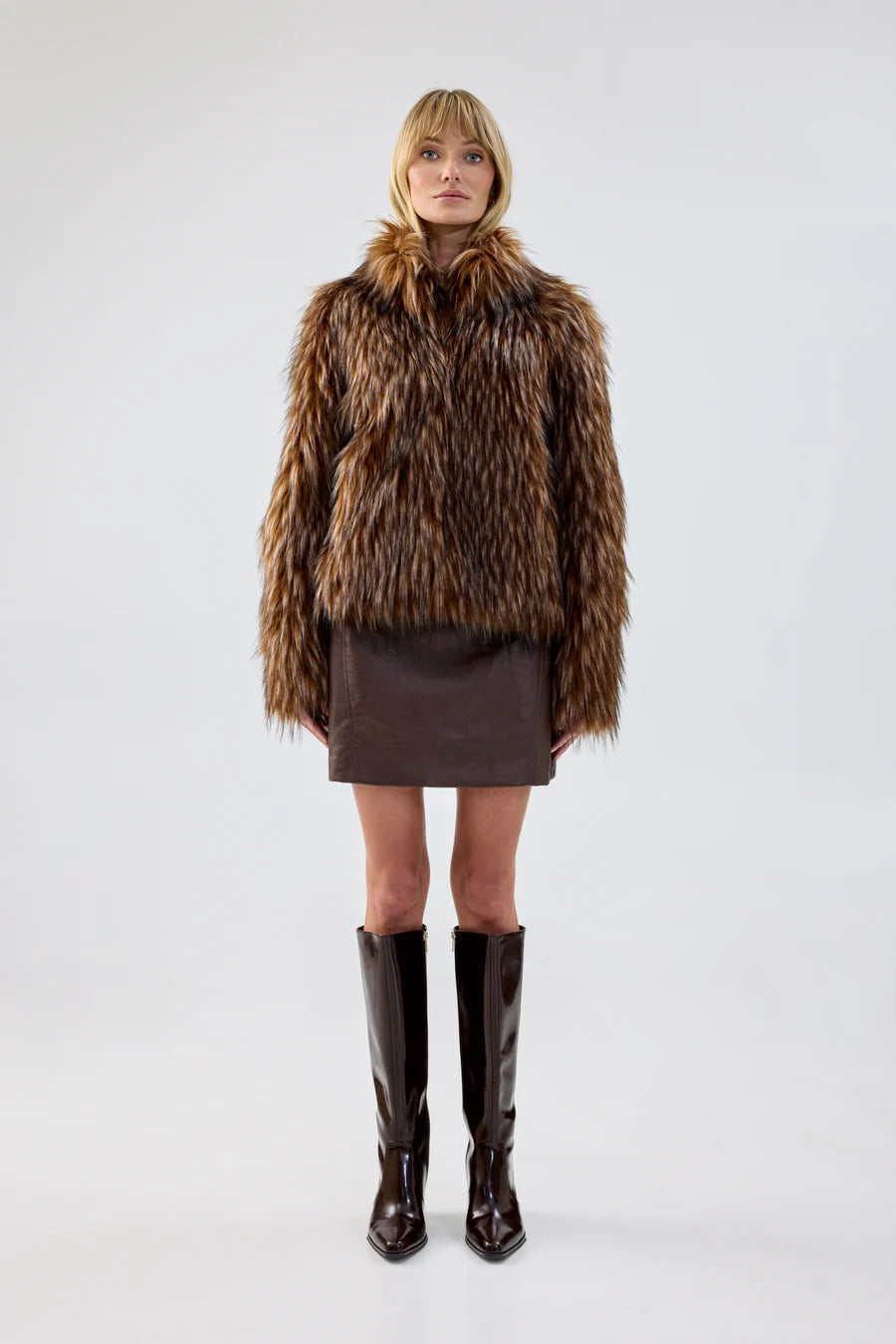 Fur Delish Jacket | Brown Raccoon Chenille Jacket Brocade Jacket Lace Jacket