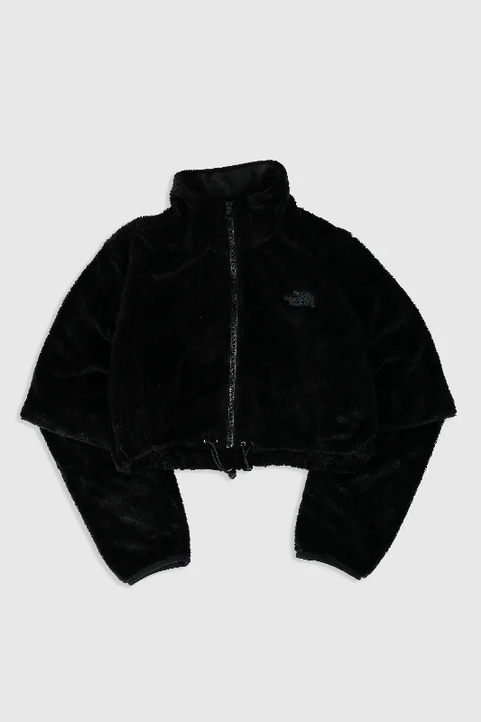 Rework North Face Crop Fleece Jacket - XL Corduroy Jacket Velvet Jacket Brocade Jacket