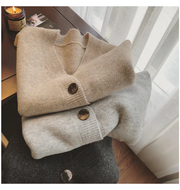 V-neck sweater vest new women's winter sleeveless knitted vest outer vest jacket     S5027 Cotton Jacket Linen Jacket Terry Jacket