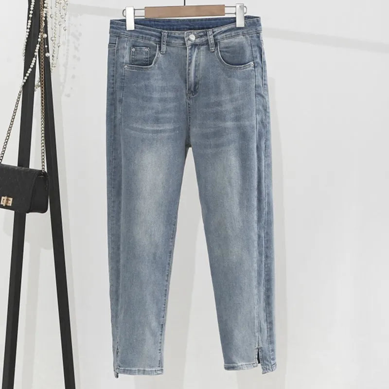 Autumn Plus Size Jeans Women Clothes Fashion High Waist Stretch Denim Trendy Plus Size Jeans Autumn Plus Size Jeans Women Clothes Fashion High Waist Stretch Denim Trendy Plus Size Jeans