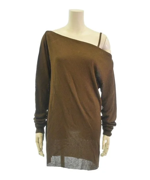MM6 Sweaters Boat Neck Shawl Collar Notched Collar