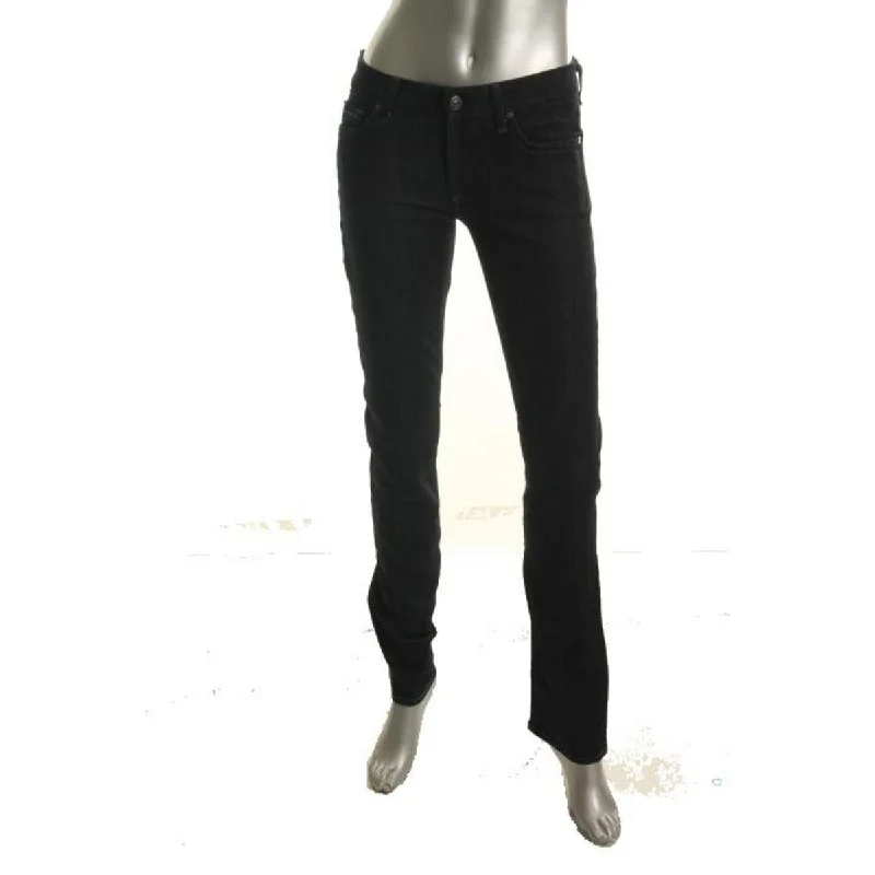 7 For All Mankind Womens Kimmie Stretch Denim Straight Leg Jeans Fashionable White Denim Jeans 7 For All Mankind Womens Kimmie Stretch Denim Straight Leg Jeans Fashionable White Denim Jeans