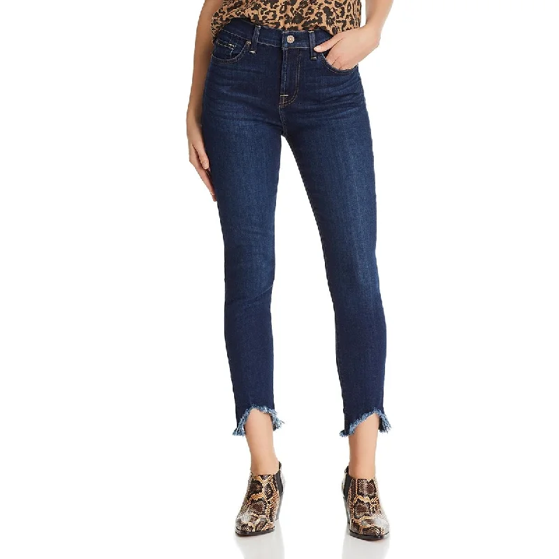7 For All Mankind Womens The Ankle Denim Mid Rise Skinny Jeans Cozy Stretch High-Waist Jeans 7 For All Mankind Womens The Ankle Denim Mid Rise Skinny Jeans Cozy Stretch High-Waist Jeans