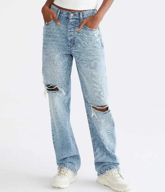 Aeropostale High-Rise Baggy Jean Trendy Low-Rise Slim Jeans