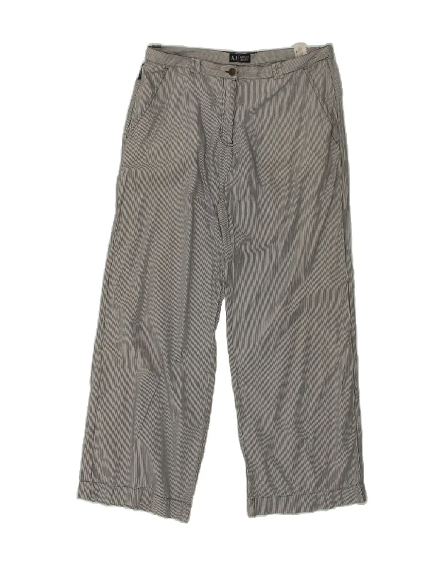 ARMANI JEANS Womens Chino Trousers US 12 Large W32 L31 Grey Striped Comfortable Zip-Fly Denim Jeans ARMANI JEANS Womens Chino Trousers US 12 Large W32 L31 Grey Striped Comfortable Zip-Fly Denim Jeans