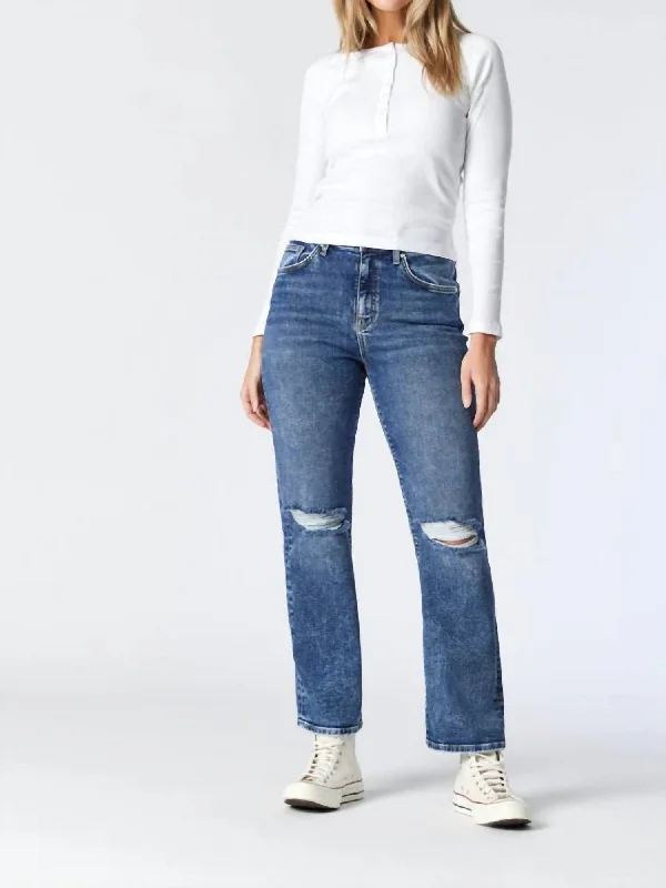 Barcelona Jeans In Blue Casual Wide-Legged Denim Jeans