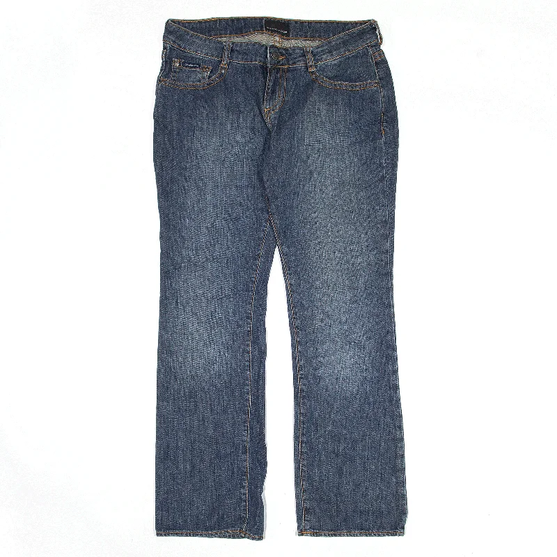 CALVIN KLEIN Jeans Blue Denim Slim Bootcut Womens W31 L32 Casual Wide-Legged Denim Jeans