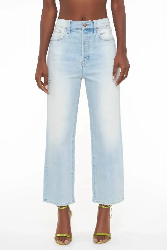 Cassie Crop Super High Rise Straight Crop Jeans In Palisade Vintage Comfortable Ankle Jeans