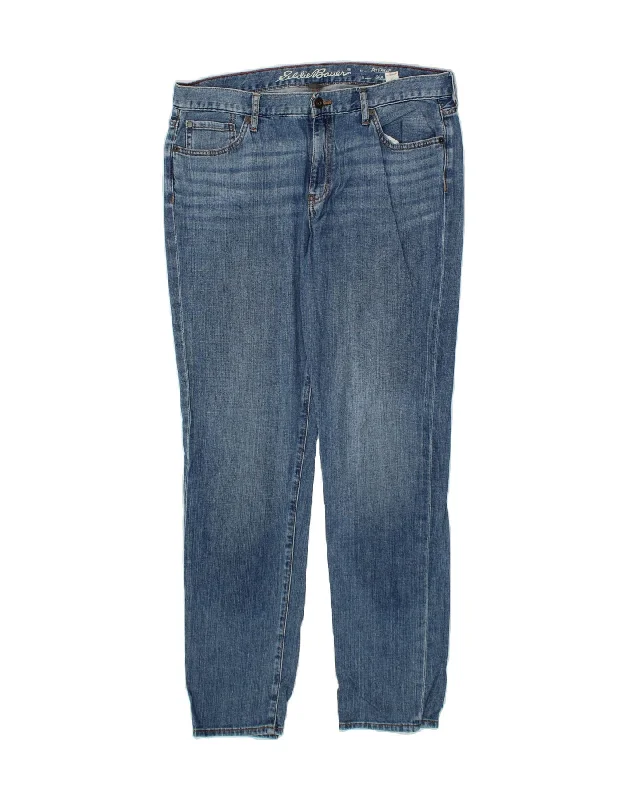 EDDIE BAUER Womens Boyfriend Slim Jeans US 10 Large W34 L30 Blue Cotton Trendy Button-Up High-Waist Jeans EDDIE BAUER Womens Boyfriend Slim Jeans US 10 Large W34 L30 Blue Cotton Trendy Button-Up High-Waist Jeans