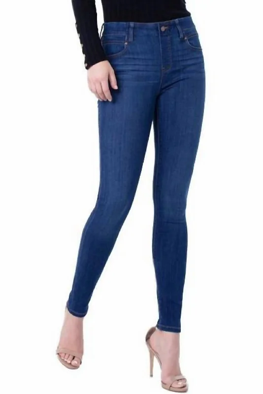 Gia Glider Skinny Jean In Elysian Dark Comfortable Stretch Fit Jeans