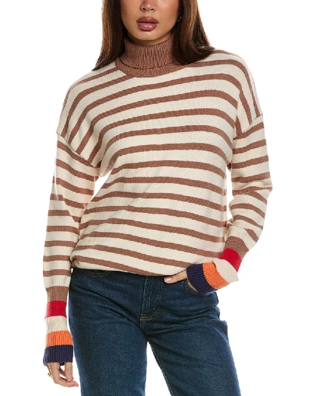 Isla Ciel Turtleneck Sweater Mesh Fabric Canvas Fabric Denim Fabric