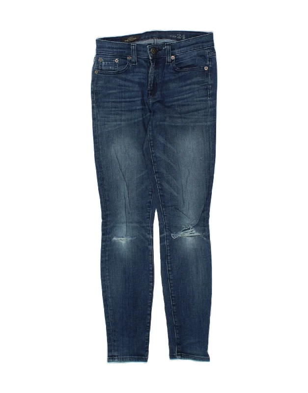 J. CREW Womens Toothpick Skinny Jeans W24 L28 Blue Cotton Trendy Vintage Denim Jeans J. CREW Womens Toothpick Skinny Jeans W24 L28 Blue Cotton Trendy Vintage Denim Jeans