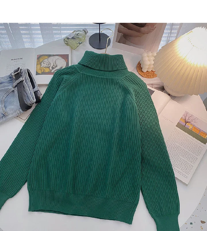 Knitted sweater women's Retro simple high neck Pullover long sleeve top 6662 Plaid Sweater Polka Dot Checkered Knitted sweater women's Retro simple high neck Pullover long sleeve top 6662 Plaid Sweater Polka Dot Checkered