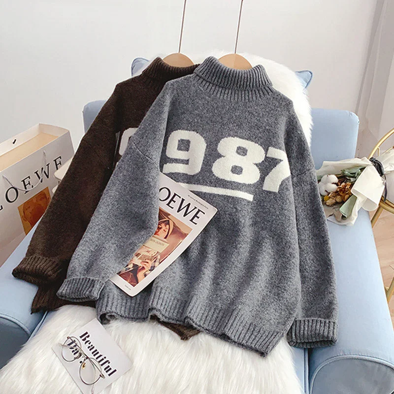 Languid wind and foreign style aging bottomed sweater 5155 Slim Fit Regular Fit Oversized Languid wind and foreign style aging bottomed sweater 5155 Slim Fit Regular Fit Oversized