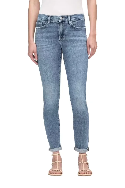 Le Garcon Jeans In Daphne Blue Stylish Paperbag Waist Denim