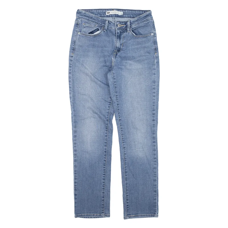 LEVI'S Mid Rise Jeans Blue Denim Slim Skinny Womens W27 L26 Trendy Plus Size Jeans