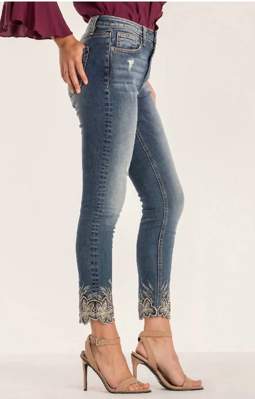 Light Of The Day Skinny Jeans In Medium Wash Trendy Plus Size Jeans