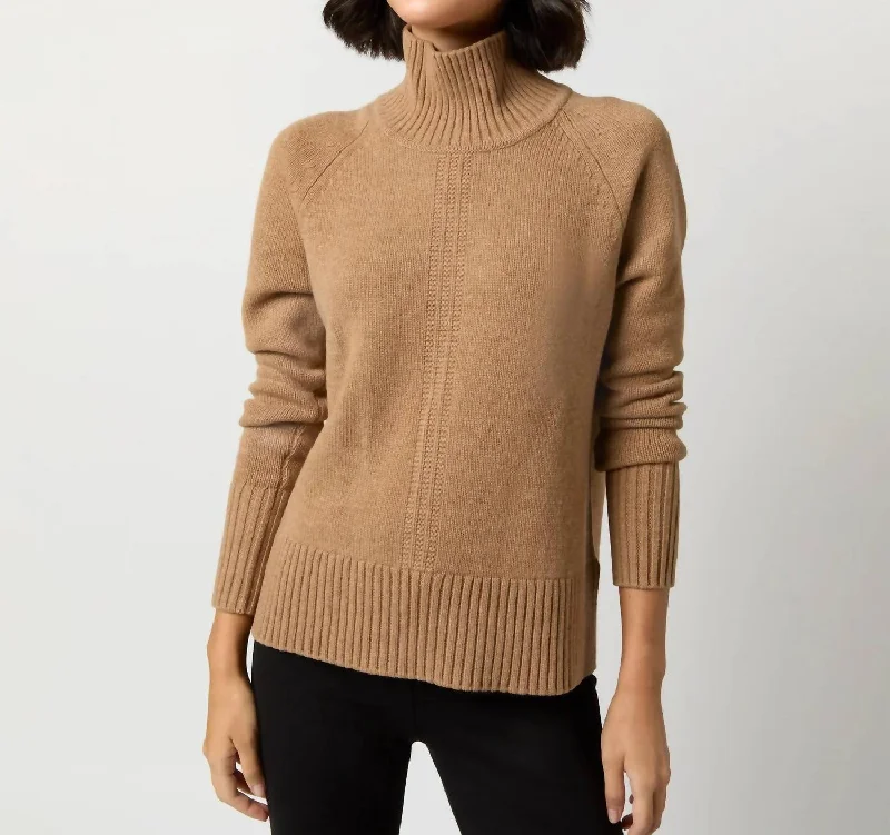 Lisette Turtleneck Sweater In Camel Faux Fur Fabric Real Fur Fabric Shearling Fabric Lisette Turtleneck Sweater In Camel Faux Fur Fabric Real Fur Fabric Shearling Fabric