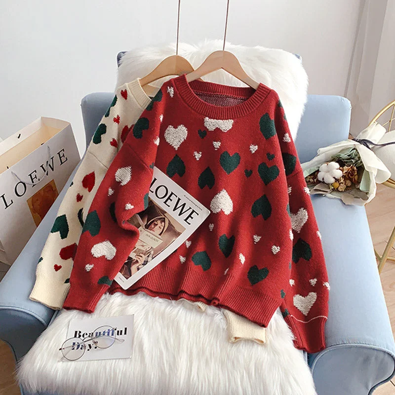 Love sweater women's Pullover knitted bottomed Shirt Top 5129 Slim Fit Regular Fit Oversized Love sweater women's Pullover knitted bottomed Shirt Top 5129 Slim Fit Regular Fit Oversized